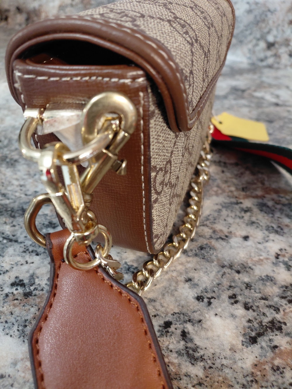 Designer Inspired Mini Crossbody Bag Purse with Two Removable Straps - Picture 8 of 8